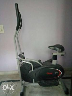 Cross trainer for whole body work out including cycling