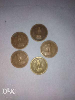 Five old coins