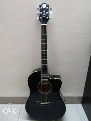 GB&A Black Cutaway Acoustic Guitar