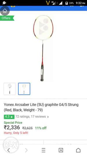 I want to buy Yonex racket, plz contact