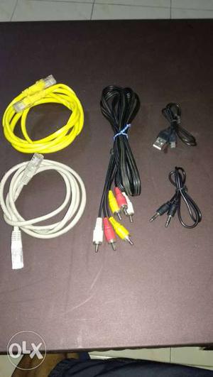 Lan, USB 2.0, AV and AUX cable for sale