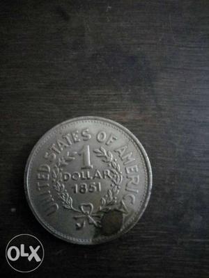 Old vintage 1 one dollar coin urgent sell