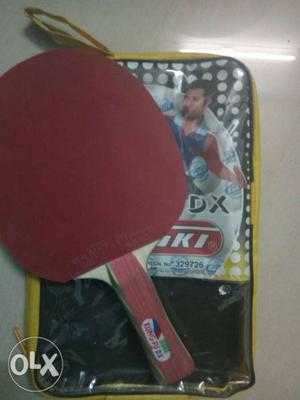 Red Tennis Paddle With Case..original gki.