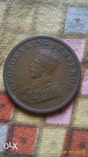 Round Brown George V King Emperor Coin