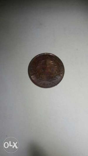  Round copper UKL Half ANNA COIN...East India