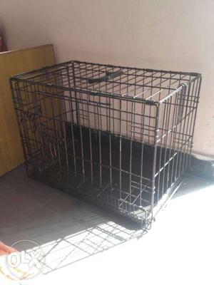 Black Metaled Cage Pinjra With Potty Tray And
