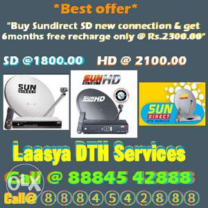 Buy Sundirect new SD connection & get 6month free Recharge