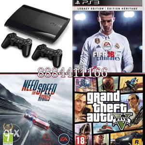 Ps3 console with 1 year warranty 15 top games free 3