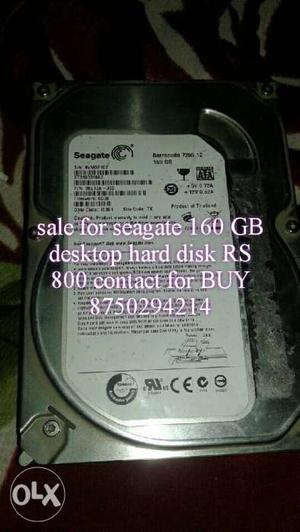 Sale for seagate desktop hard disk RS 800 contact
