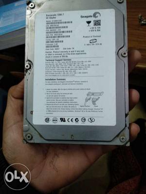 White And Gray Seagate Hard Disk Drive