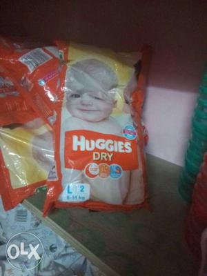 Baby's White Huggies Diaper Plastic Pack