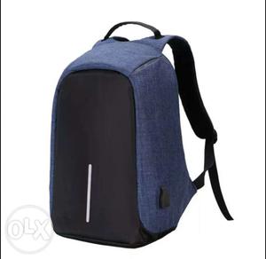 Black And Gray Anti-theft Backpack