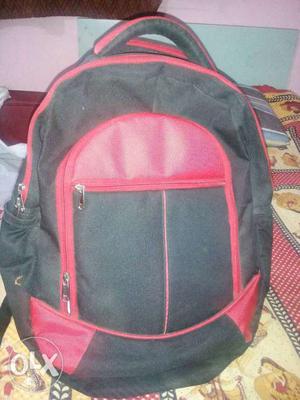 Black And Red School Bag Brand: Shree leathers