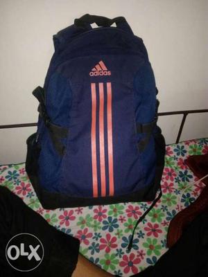 Black, Blue, And red Adidas Backpack