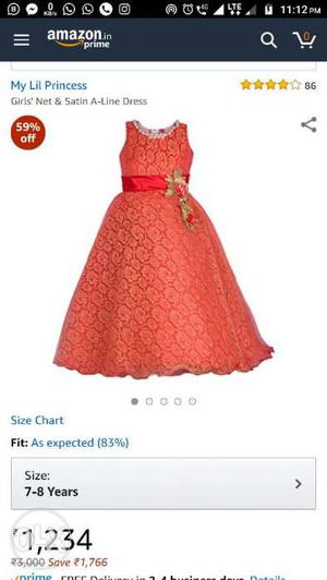 Brand New Frock for 7-8 yr girl