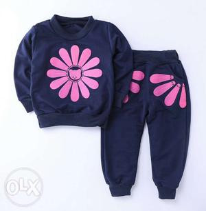 Cute Blue Applique top and pant set for 2-4 yrs