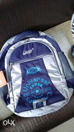 Gray And Purple Legon Backpack