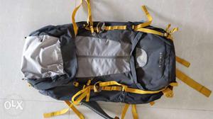 Gray, Black, And Yellow Backpack