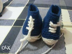 Handmade knitted booties for toddler! 100/- per