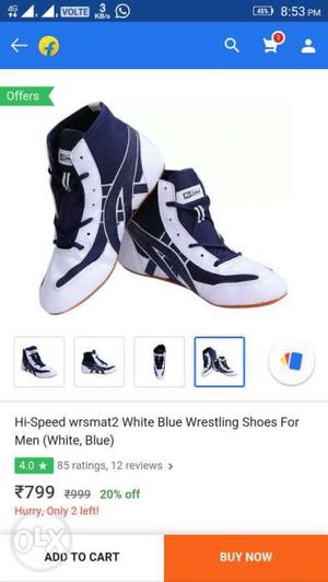 Hi speed wrestling shoes ekdam brand new ek din use nhi kiya
