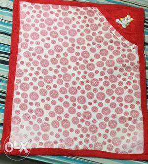 New Red And White Polka-dotted Textile