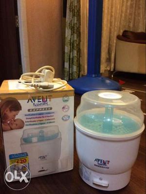 New White Philips Avent Bottle Sterilizer With Box