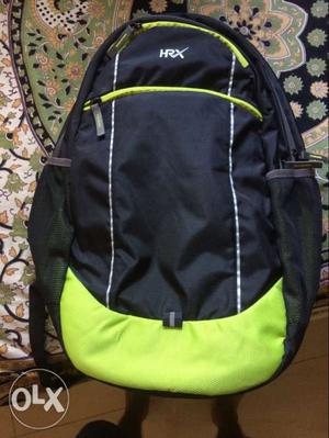 New branded Black And Yellow fluorescent HRX Backpack