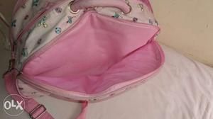 Offsping shoulder diaper bag in pink color One