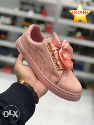 Pink Patent Leather Velcro Shoe