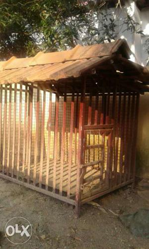 Red Metal Dog House