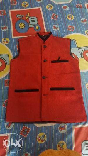 Waistcoat Its new red and black colour size-36,