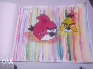 Angry Birds Colored Sketch