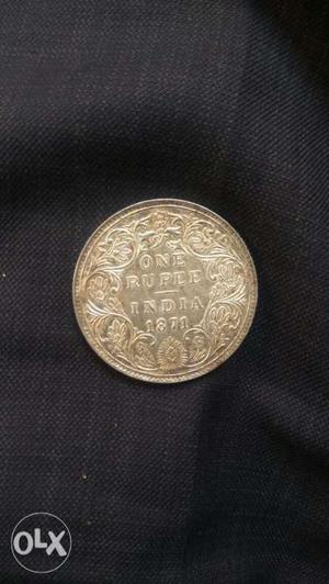 Antique  Victoria Empress One Rupee Coin only