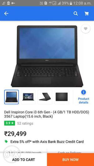 Black Dell Inspiron Core Laptop Screenshot