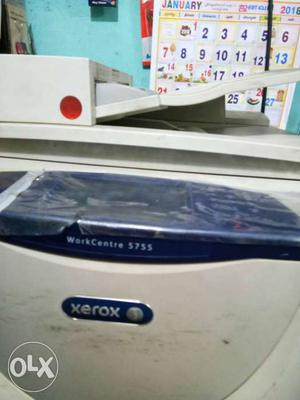 Blue And Gray Xerox Photocopier Machine