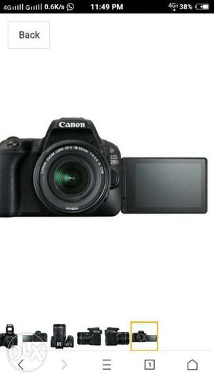 Canon 200D camera all new kit 2 days use thyel