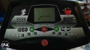 Gray And Black Treadmill Control Panel