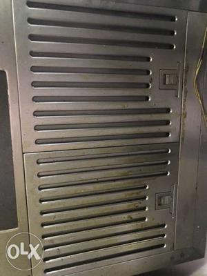 Gray Metal 2-door Cooler
