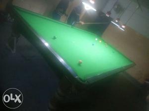 Green And Black Billiard Table