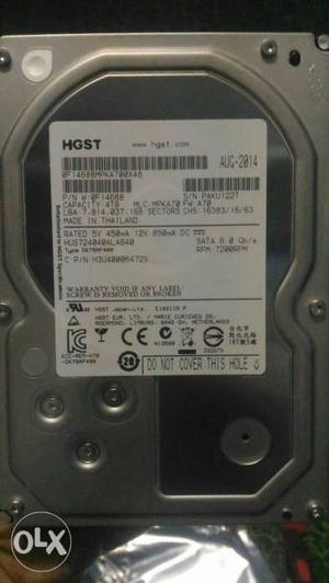 HGST hard disk 4TB, 100% working. sealed hard disk