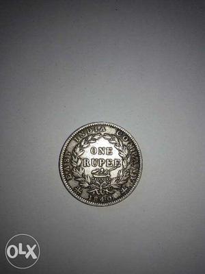 Queen Victoria Pure Silver Contineous Ledgend 1 Rupee