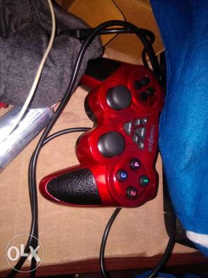 Red And Black Sony PS3 Controller