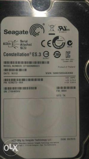 Seagate SAS Hard disk 1TB, with warranty sealed