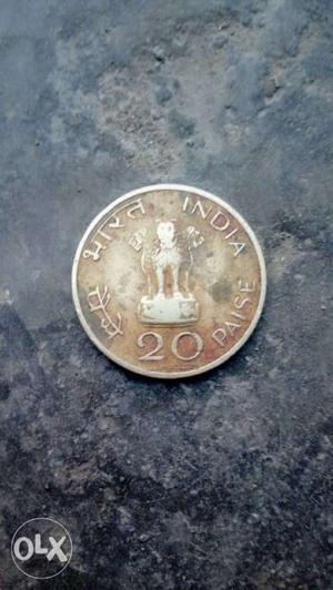 This is a coin of  of 20 paisa it is a very