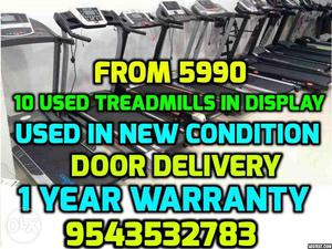 USED TREADMILL 1 YEAR WARRANTY Delivery done Brand new