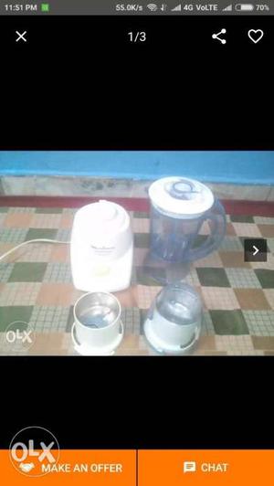White imported mixture grinder 4-5 time used only