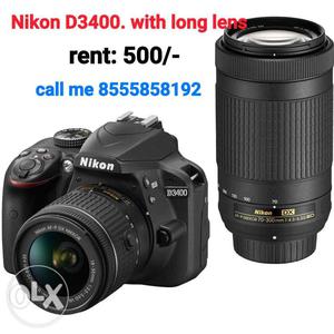 Nikon D  with long lens.. only for rent..