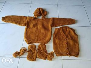 Baby's Brown Layette Set