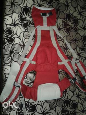 Baby's Red And White Breathable Carrier