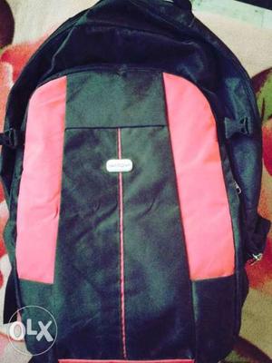 Black And Pink Backpack
